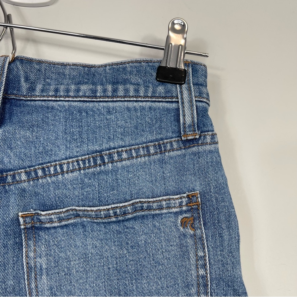 Madewell High Rise Denim Jean Shorts: Pieced Edition J0530 Patchwork Raw Hem 25 - Picture 10 of 16